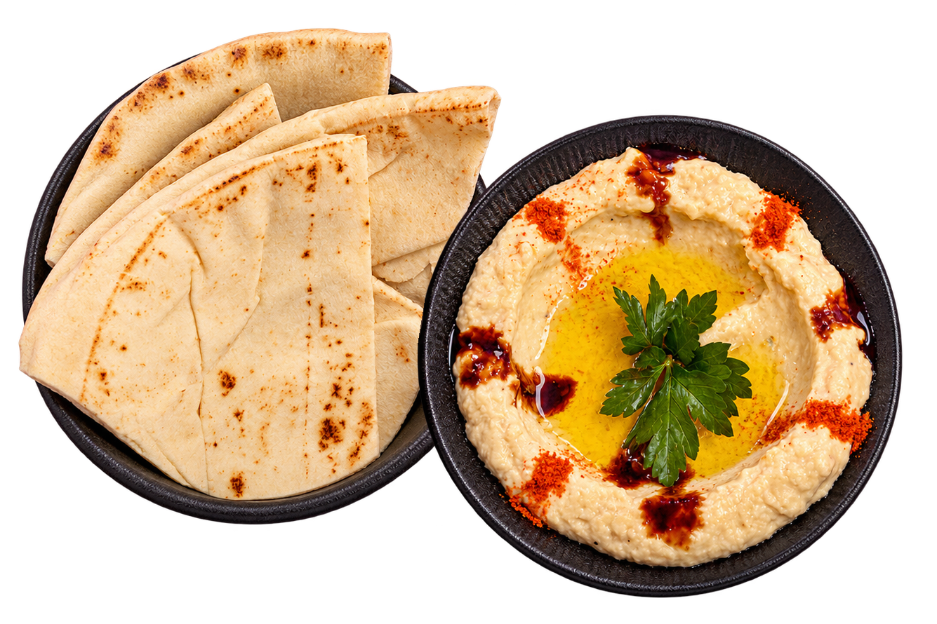 Hummus mit Fladenbrot